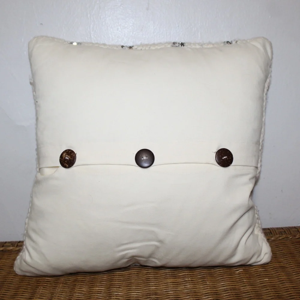 West Elm Crochet Sequin Pillow . Sz. 18